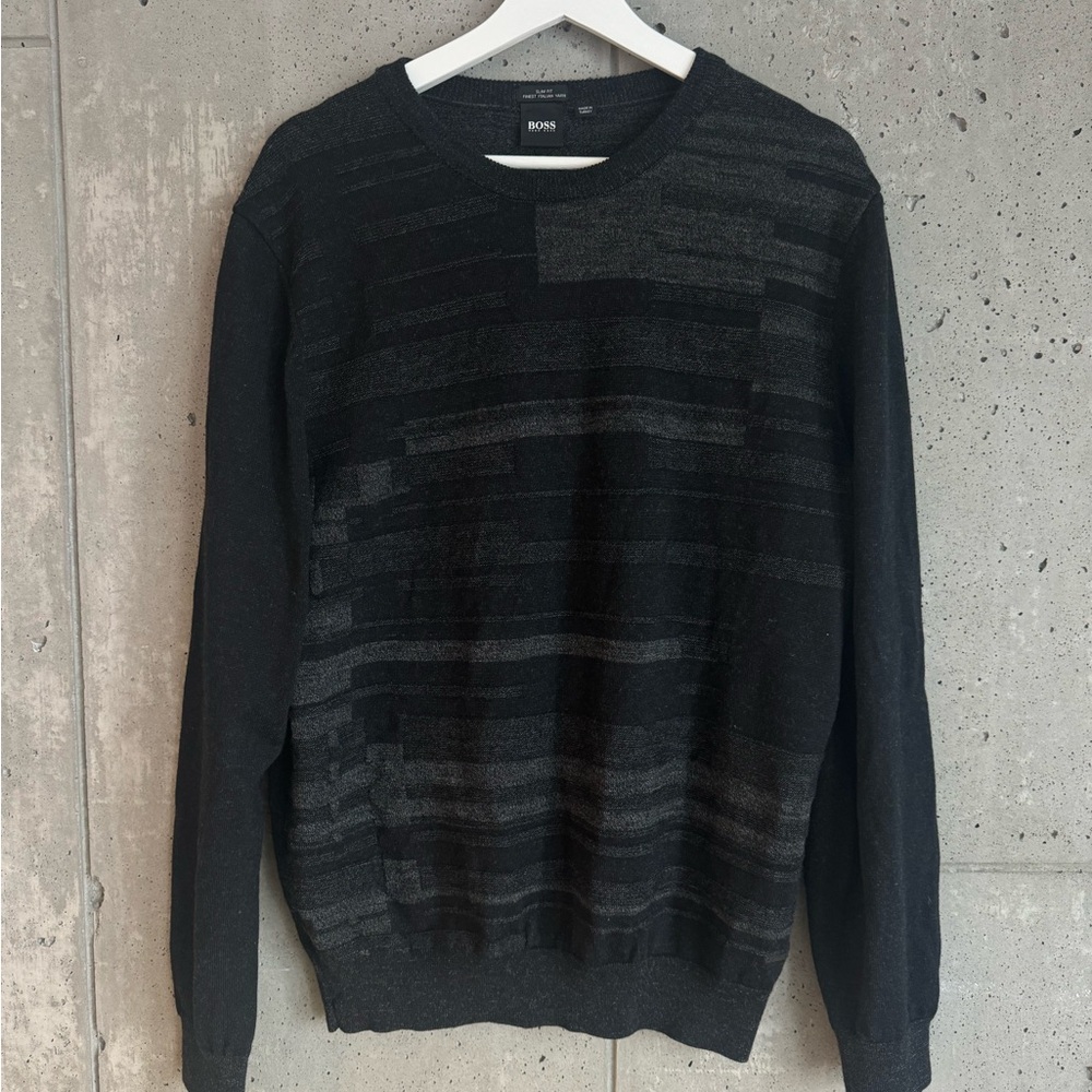 Hugo Boss Finest Italian Yarn Wool Sweater Men’s XL (Fits M-L)